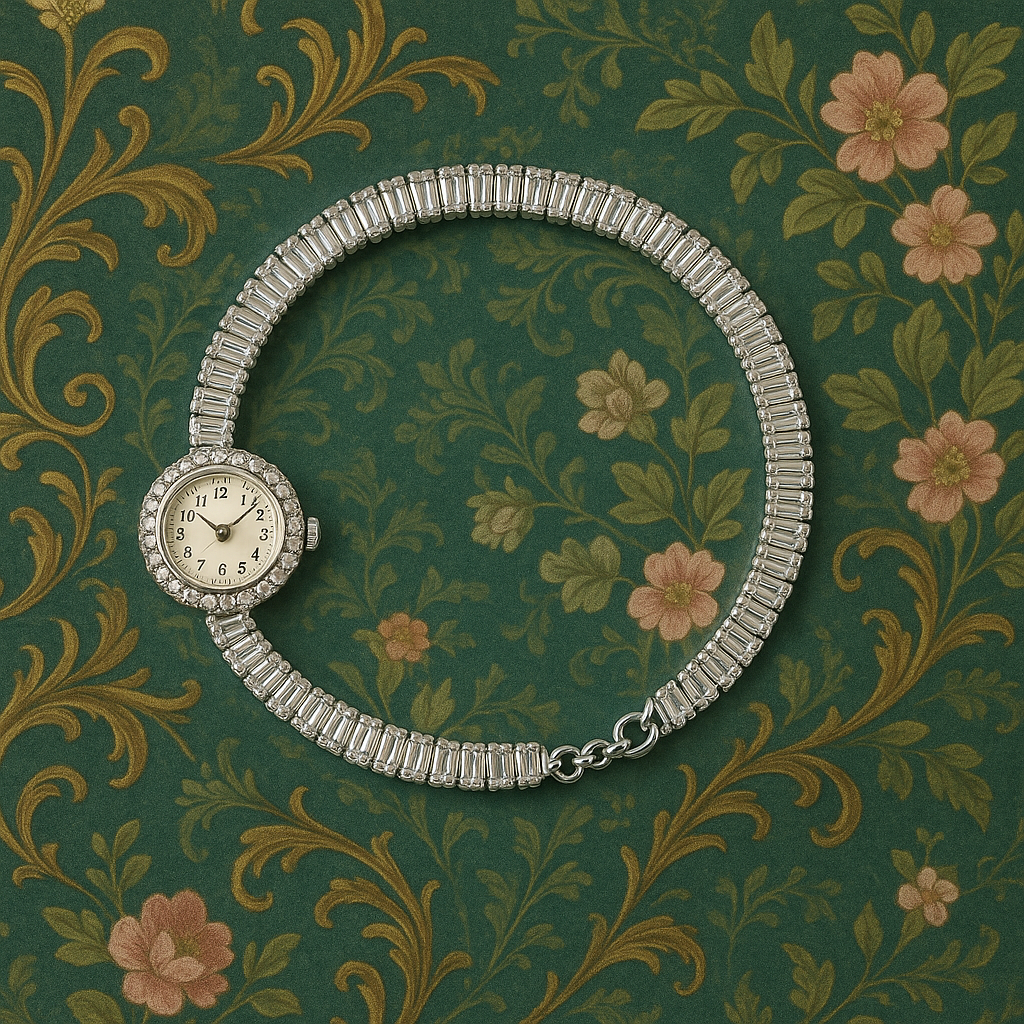 Elegant Timepiece Bracelet – Where Glamour Meets Time!