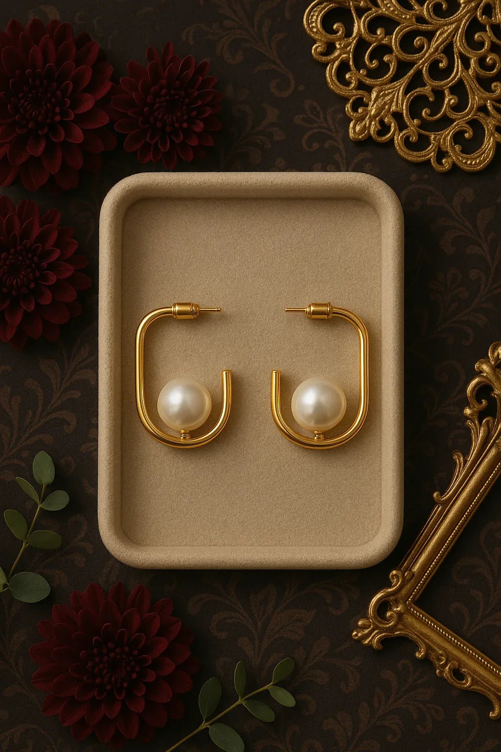 Elegant Pearl Hoop Delight - Kemyu