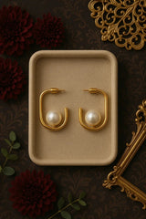 Elegant Pearl Hoop Delight - Kemyu