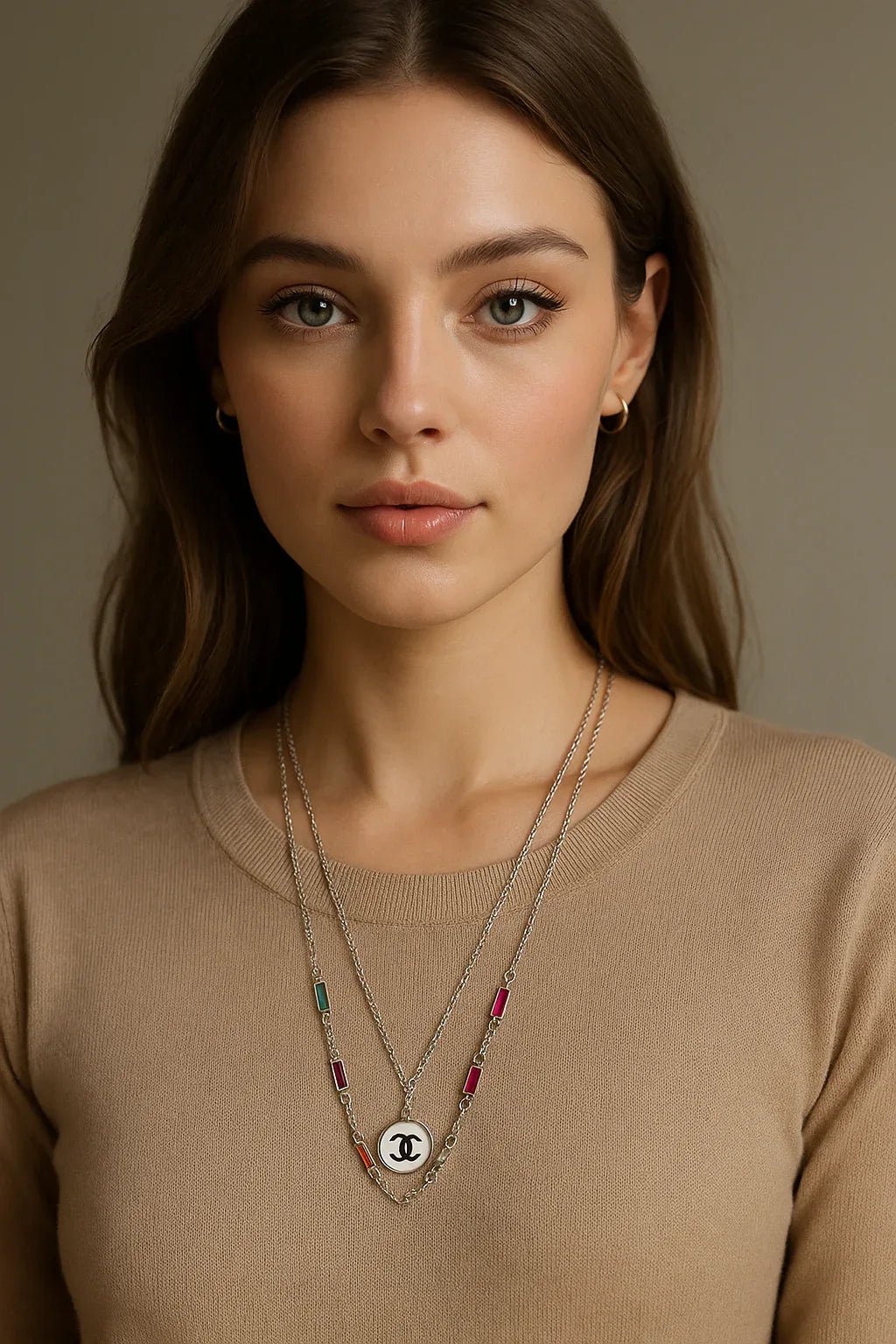Elegance Redefined: The Iconic Multicolor Charm Necklace - Kemyu