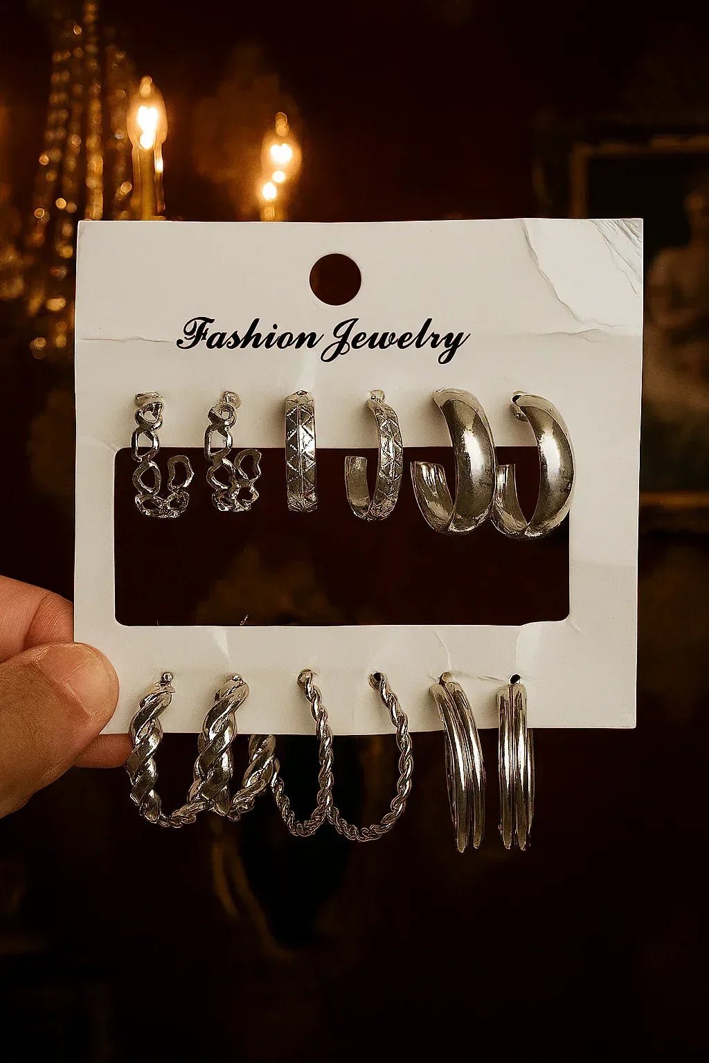 Silver Hoop Glam Set | 6 Pairs of Chic & Classy Earrings for Every Mood! - Kemyu