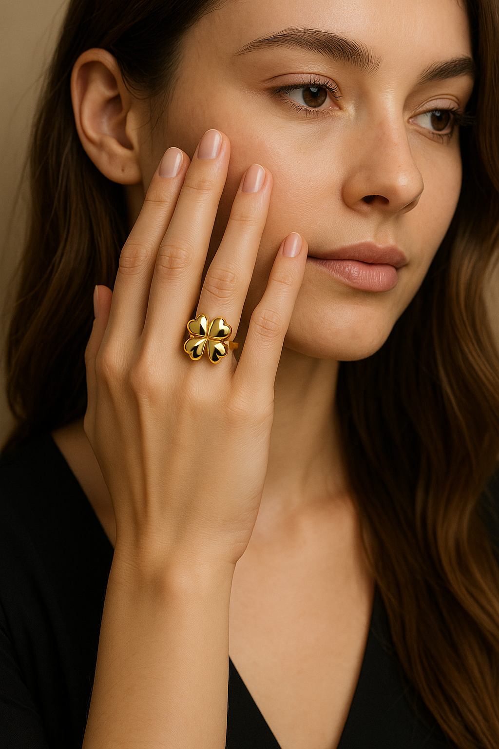 Golden Blossom Ring – Elegance in Every Petal
