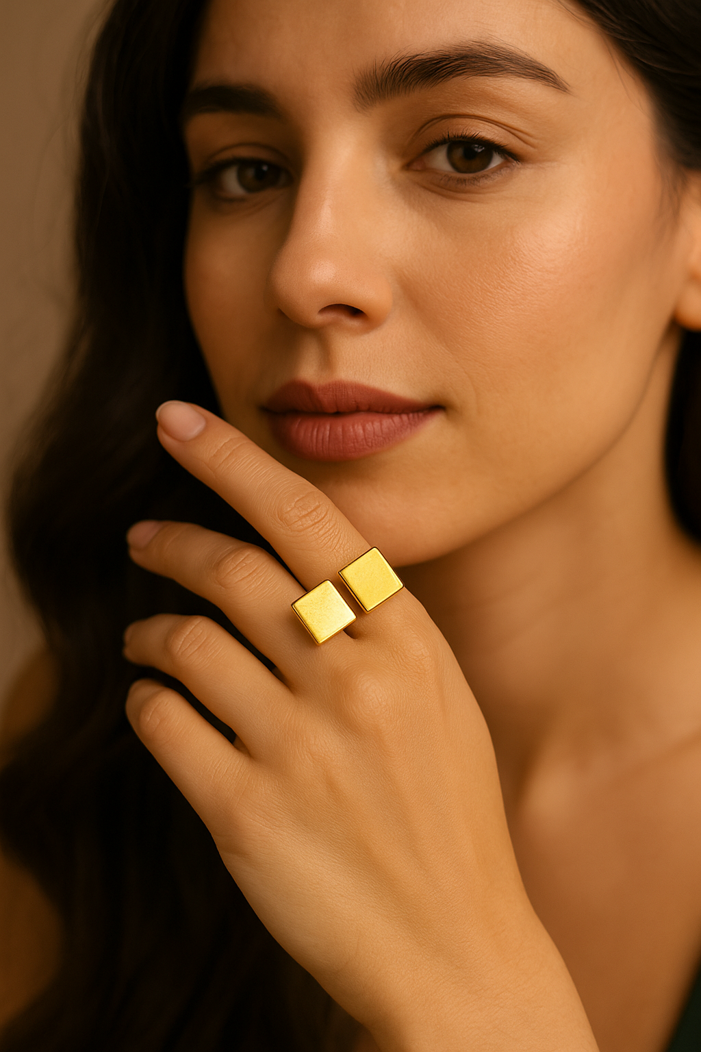 The Luxe Split Square Ring | Bold. Elegant. Unapologetically You