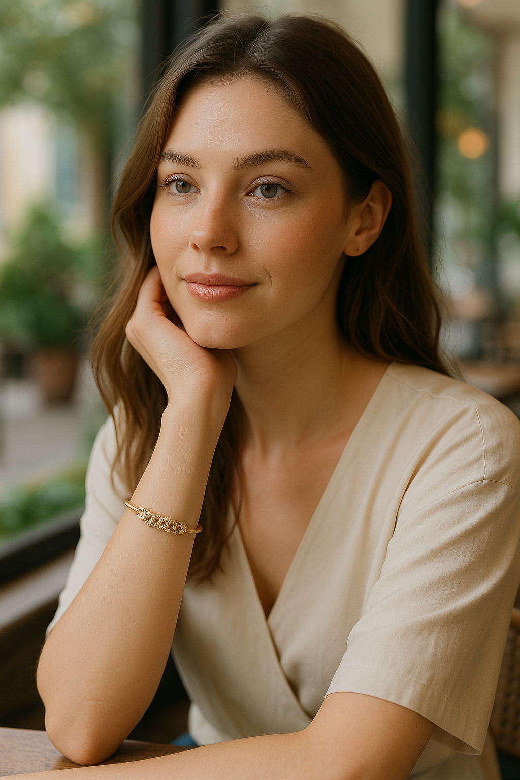 Grace in Every Glint” – The Modern Muse Bracelet