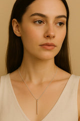 Minimal Muse: The Bar Pendant Necklace - Kemyu