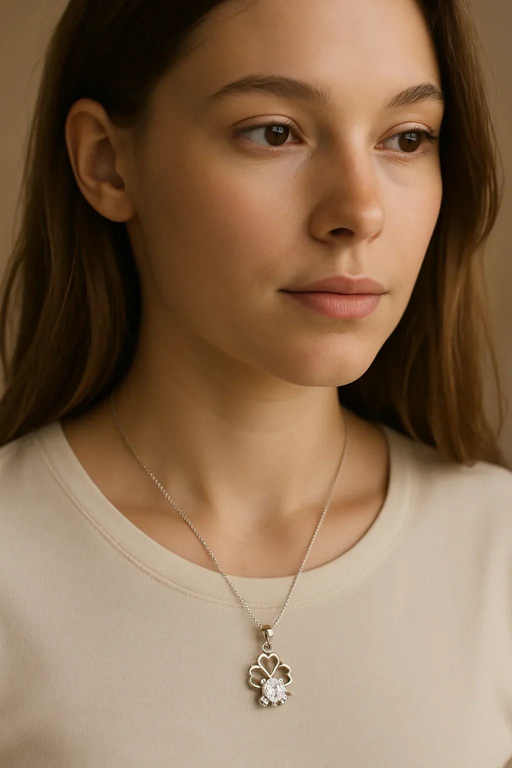 Radiate Elegance with the Clover Spark Necklace - Kemyu