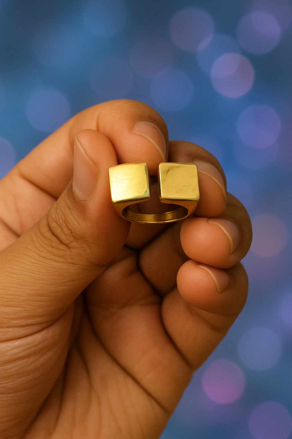The Luxe Split Square Ring | Bold. Elegant. Unapologetically You