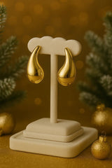Golden Glam Drop Earrings - Kemyu