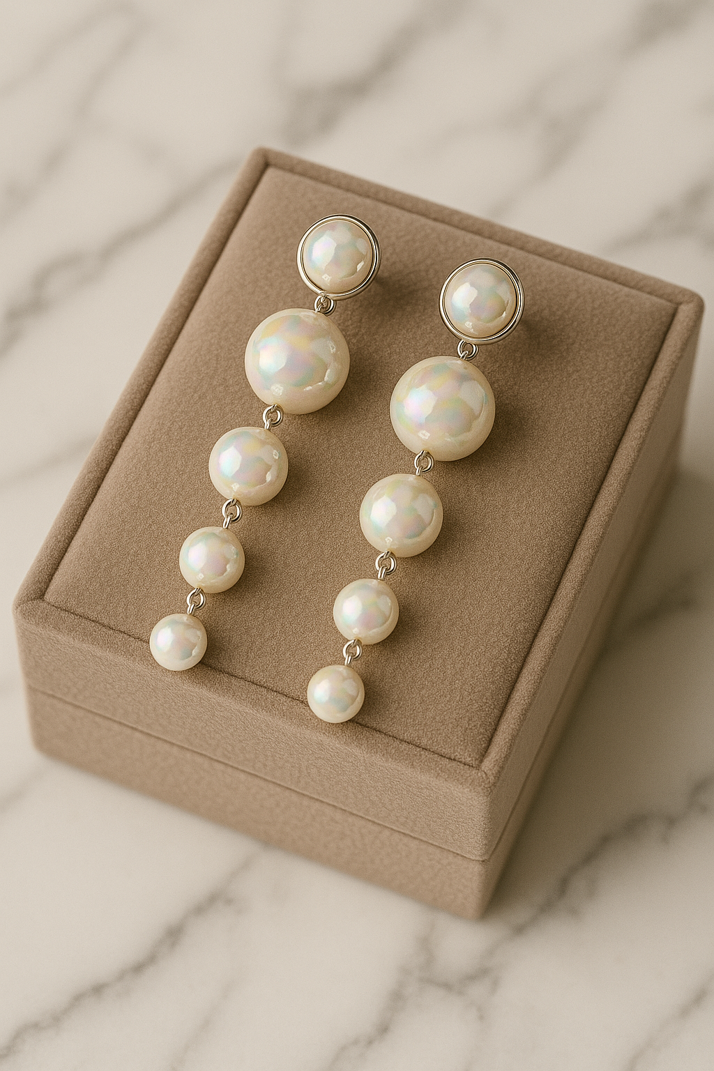 Celestial Glow Pearl Drop Earrings