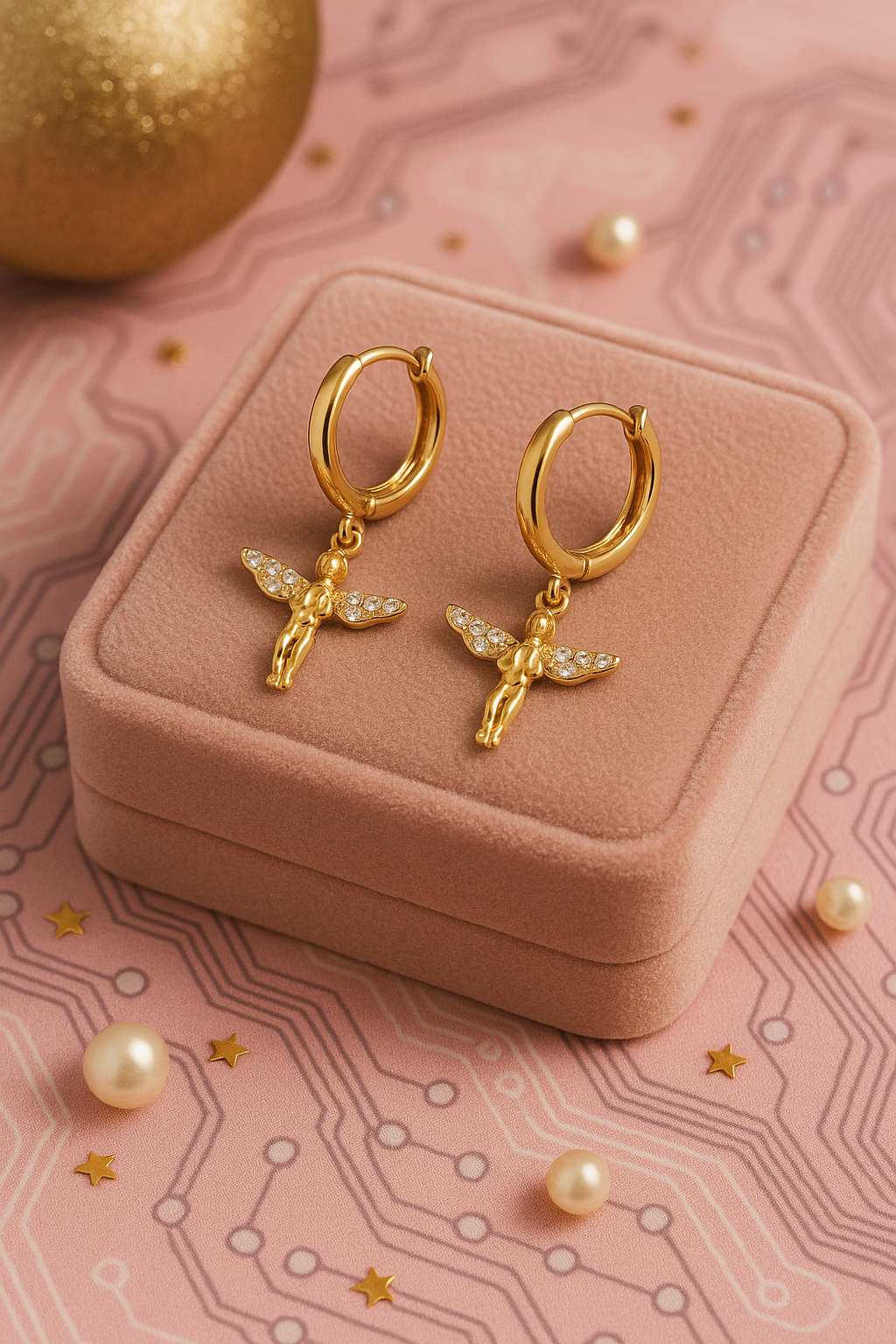 Golden Grace – The Angelic Elegance Earrings