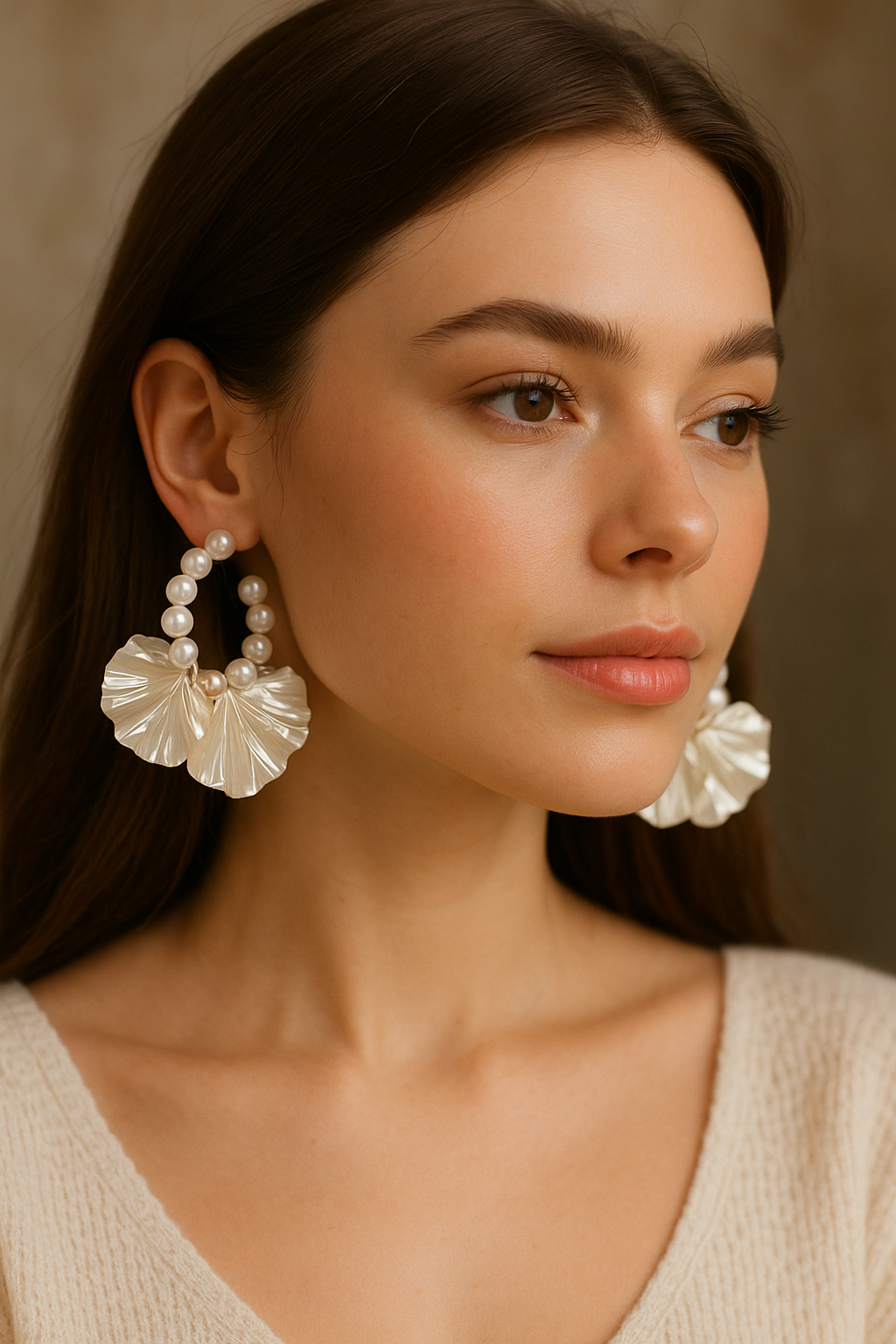 Pearl Whisper Hoop Earrings – Where Elegance Meets Art