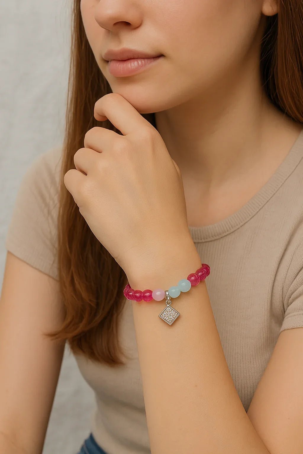 Radiant Charm Bracelet | Sparkle Boldly with Pastel Dreams! - Kemyu
