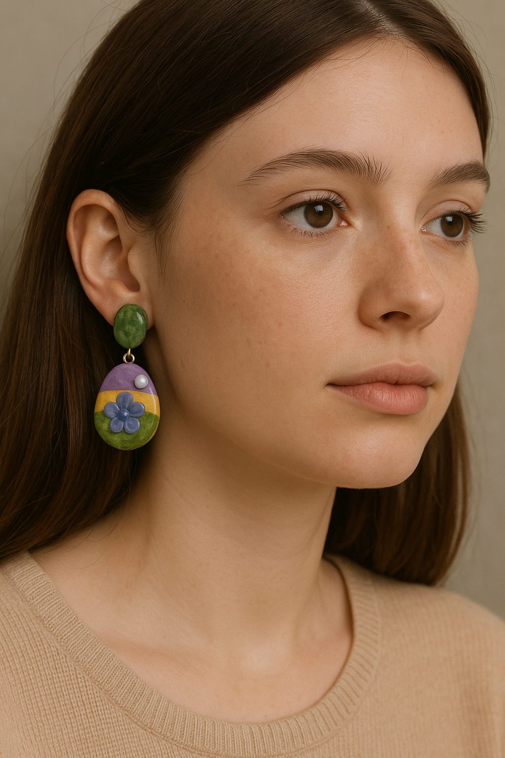 Bloom & Glow – Handcrafted Floral Dangle Earrings