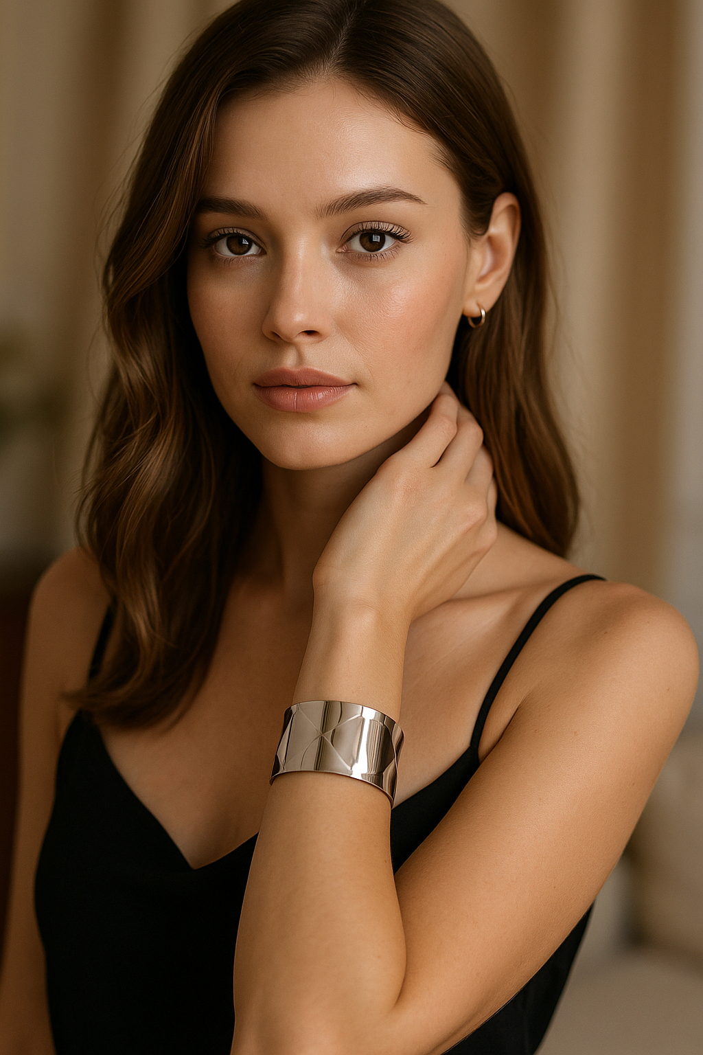 The Statement of Elegance – KEMYU’s Sculpted Silver Cuff