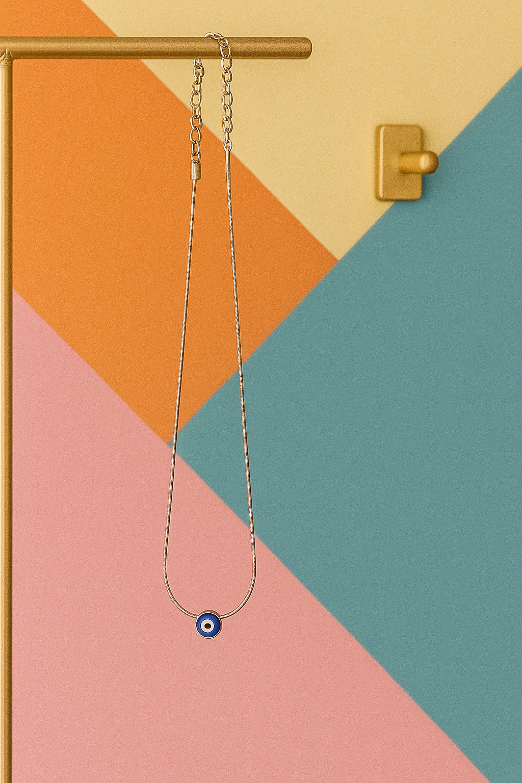 “Eyes on You” – Statement Evil Eye Pendant Necklace