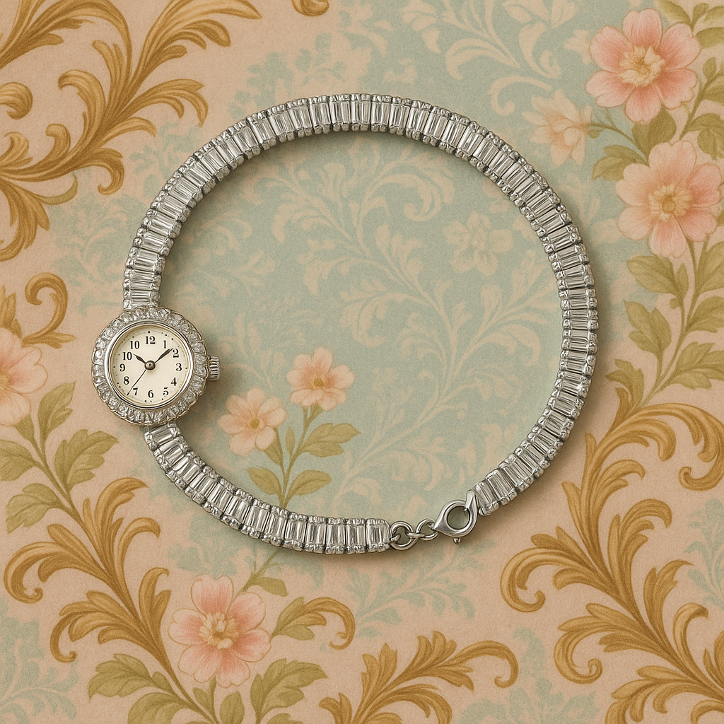 Elegant Timepiece Bracelet – Where Glamour Meets Time!