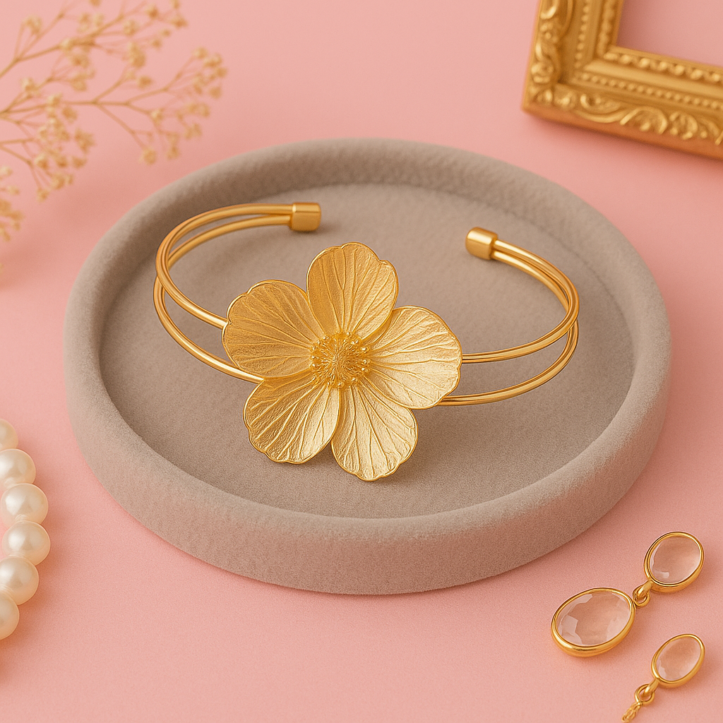 Blossom in Gold: The Radiance Cuff