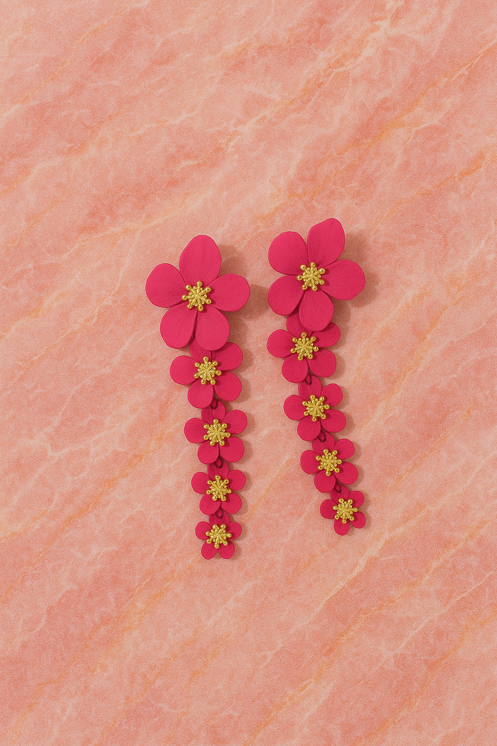 Blossom Royale – Statement Floral Earrings