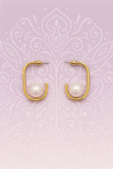 Elegant Pearl Hoop Delight - Kemyu