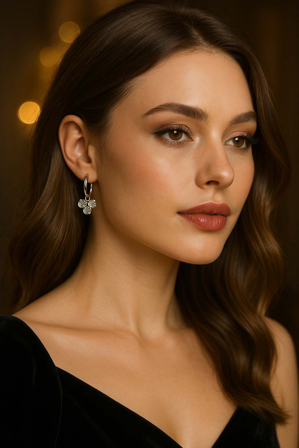 Ethereal Elegance – The Silver Cherry Drop Earrings