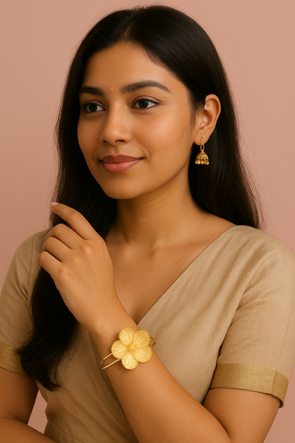 Blossom in Gold: The Radiance Cuff