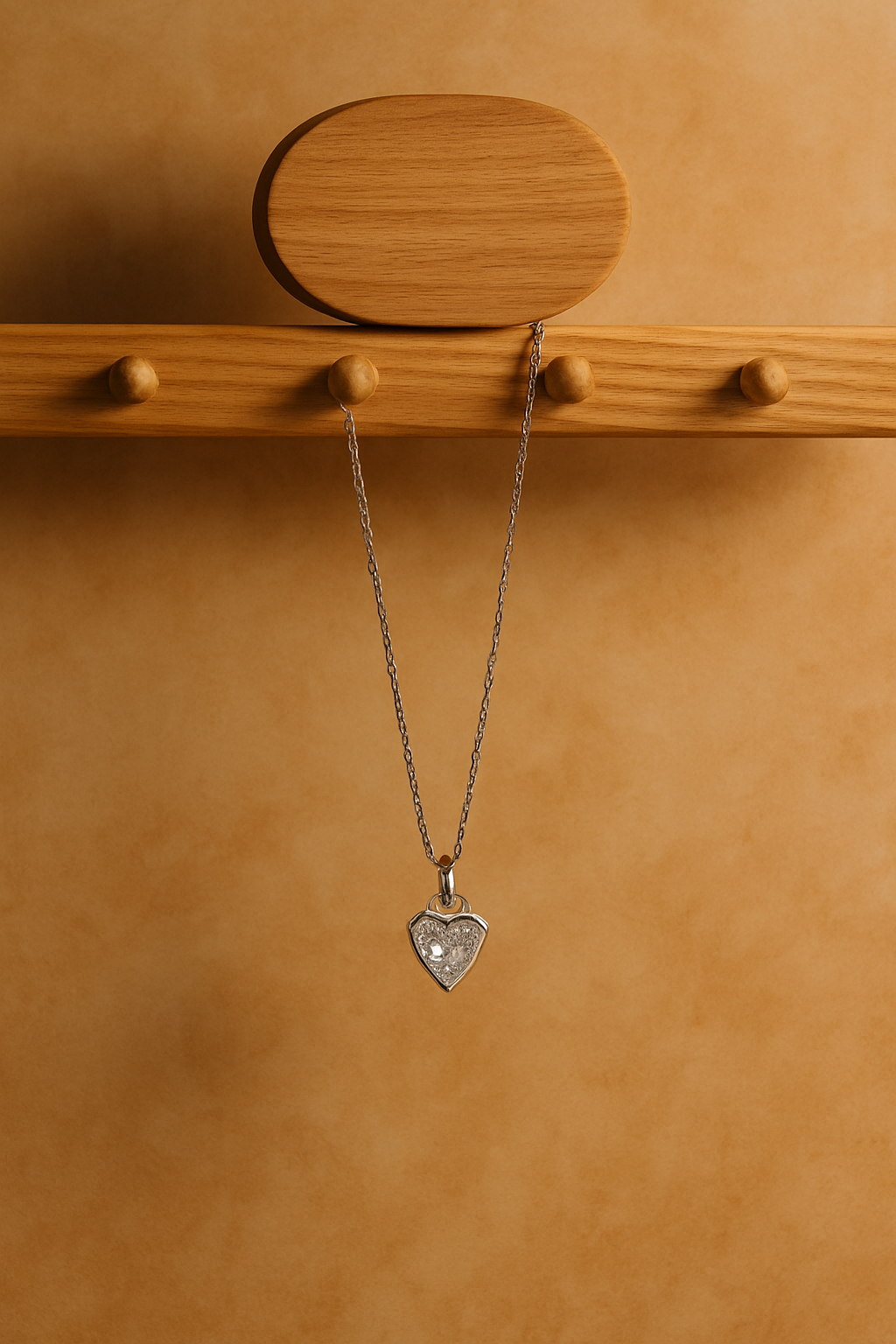 Heart of Elegance – Sterling Silver Sparkle Necklace