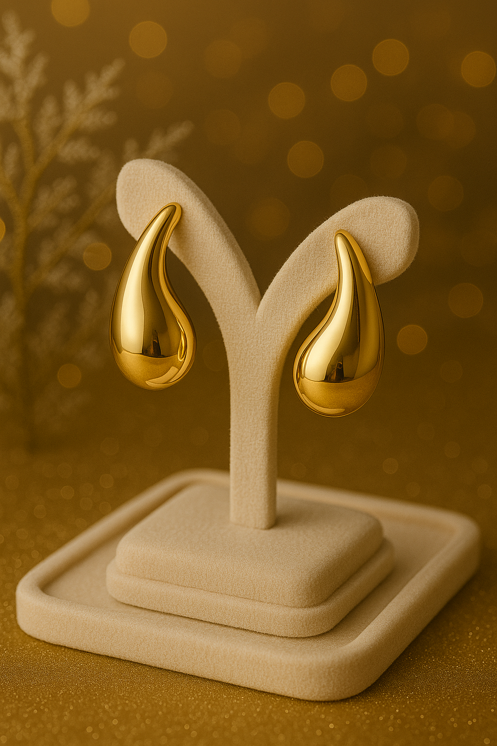 Golden Glam Drop Earrings