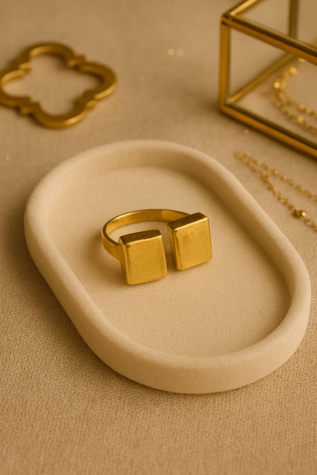 The Luxe Split Square Ring | Bold. Elegant. Unapologetically You