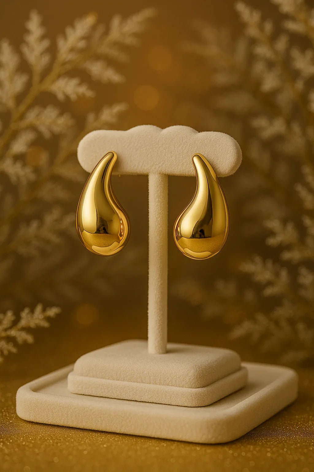 Golden Glam Drop Earrings - Kemyu