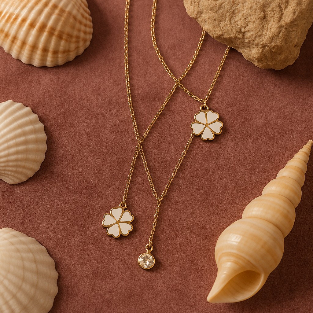 Golden Grace: The Clover Charm Necklace