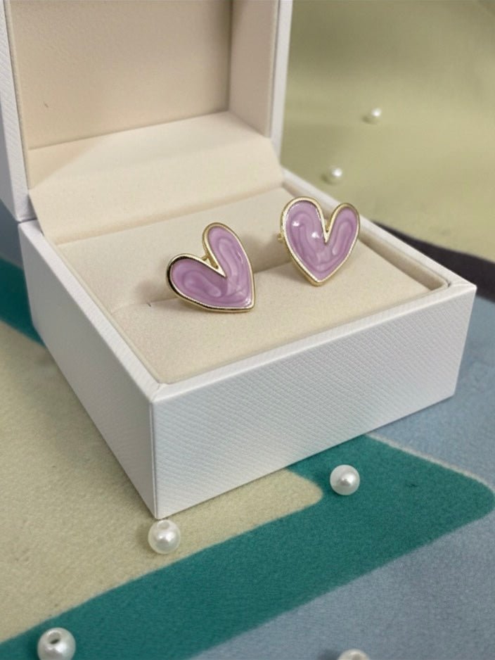 Whimsical Hearts in Royal Hues Earrings