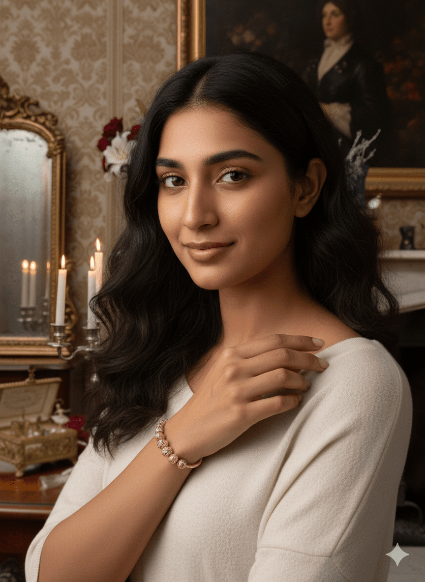 Eternal Radiance: The Rose Gold Charm Collection Bracelet