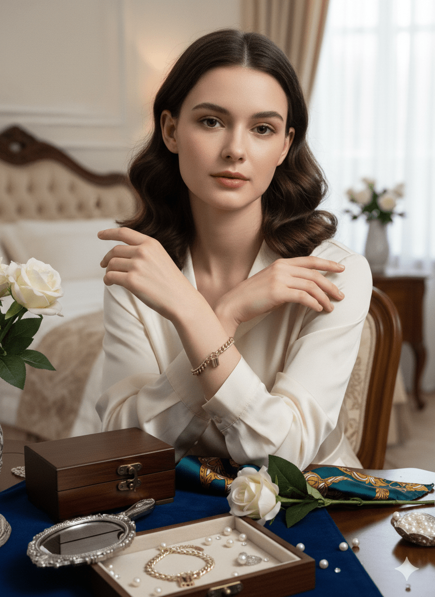 The Golden Secret: Padlock Link Statement Bracelet