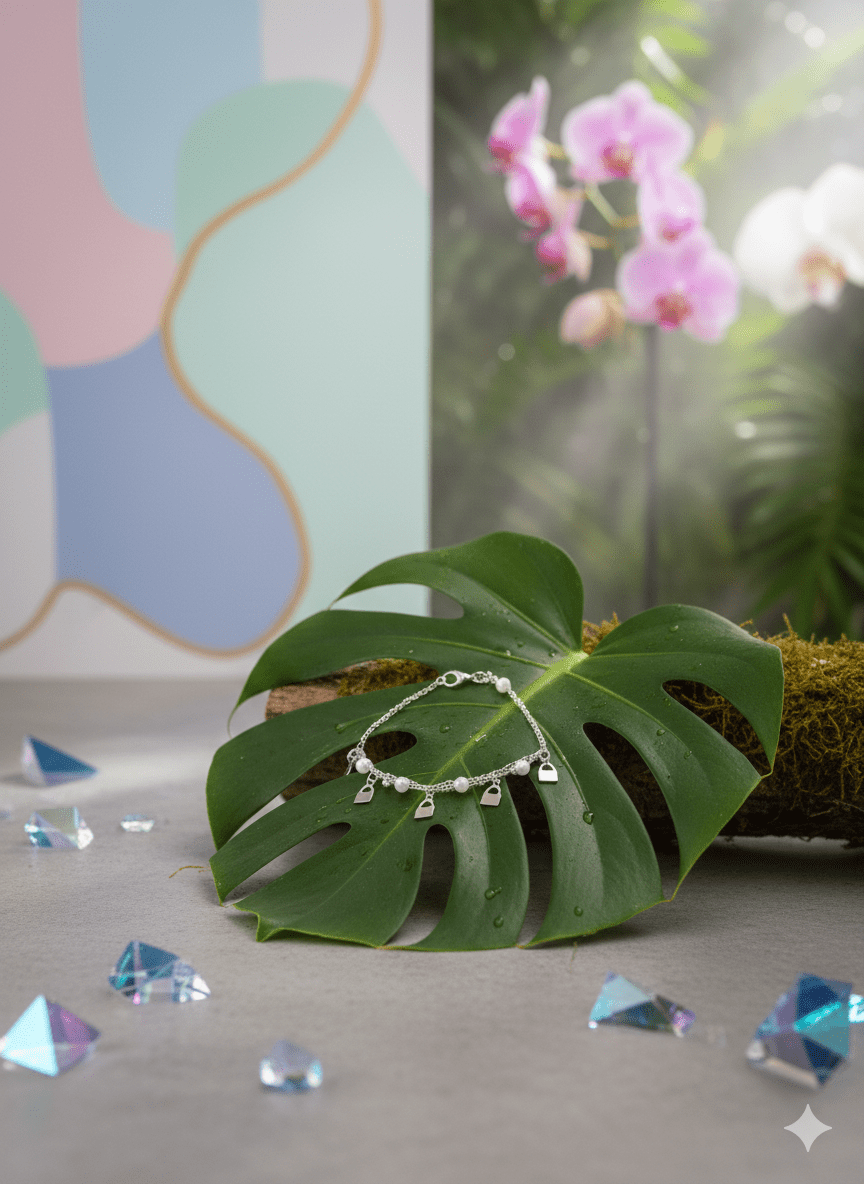 The Keeper of Secrets: Handcrafted Padlock Charm Bracelet