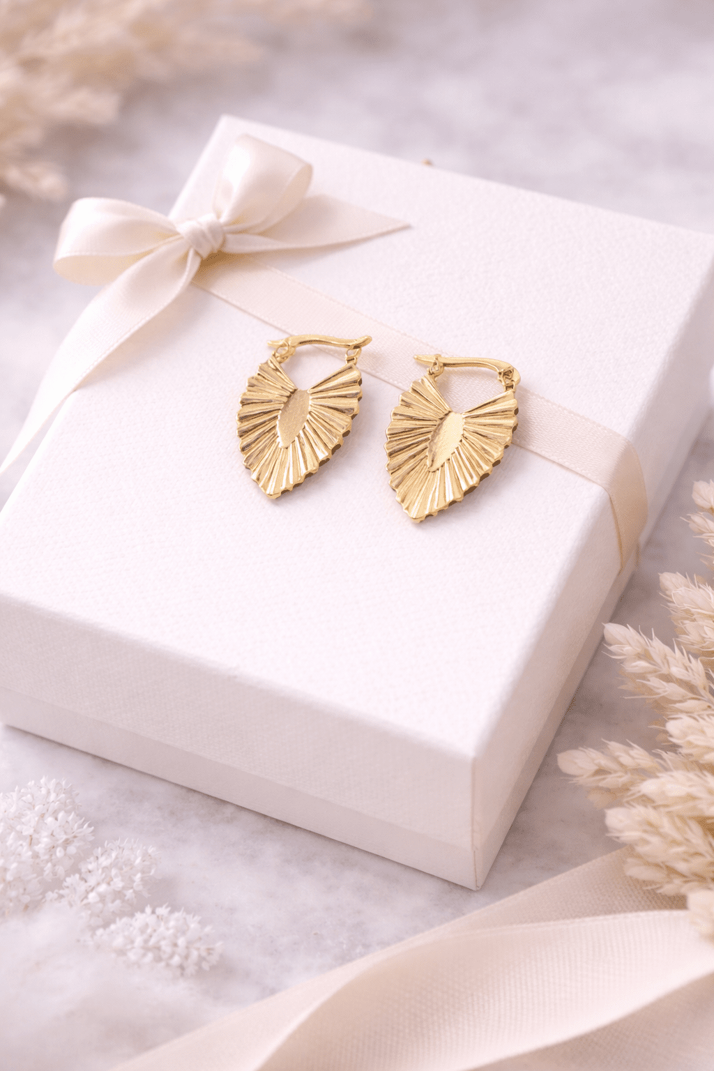 Gilded Radiance: The Artisan Sunburst Hoops Earrings