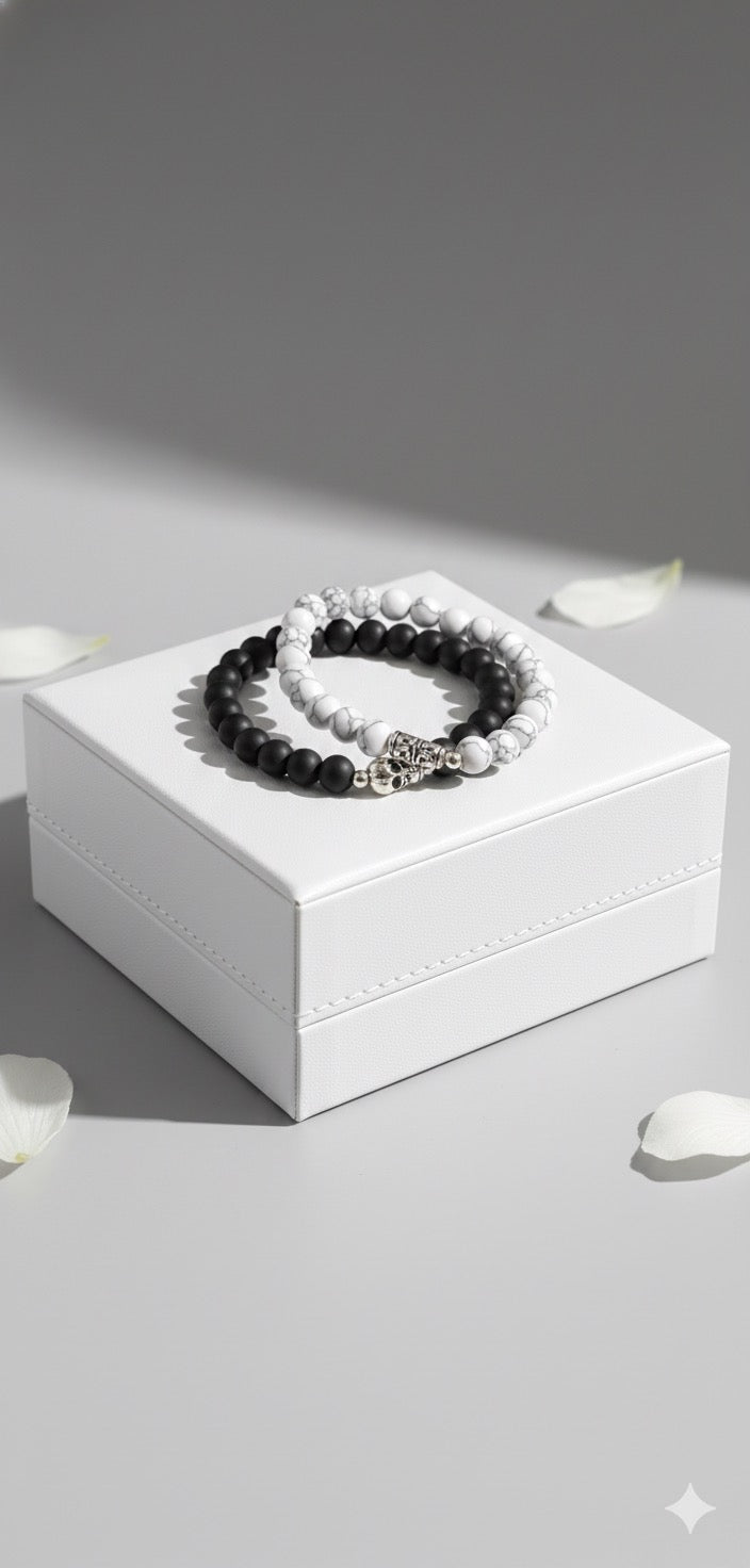 The Eternal Bond: Yin & Yang Magnetic Duo Bracelet