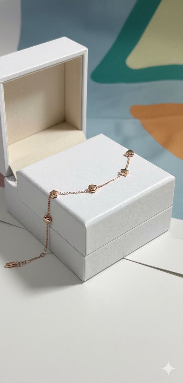 Stardust & Hearts: The Celestial Glow Bracelet