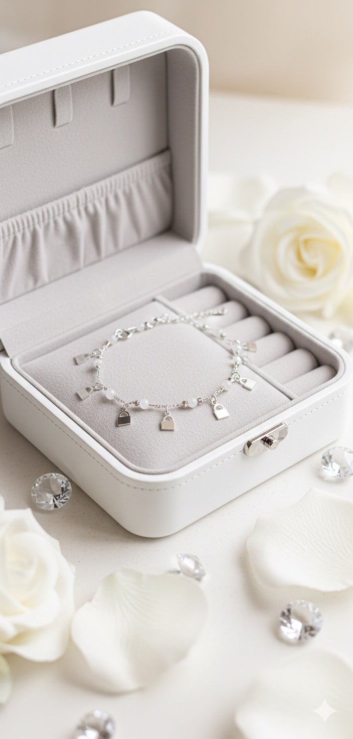 The Keeper of Secrets: Handcrafted Padlock Charm Bracelet