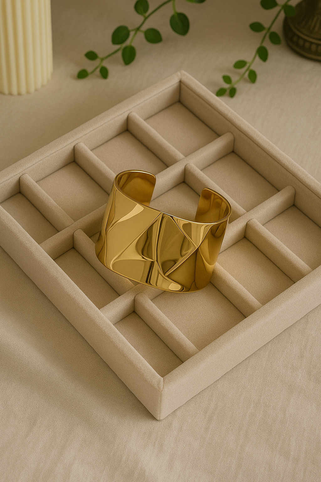 Bold. Sculpted. Timeless. — The Statement Gold Cuff by KEMYU