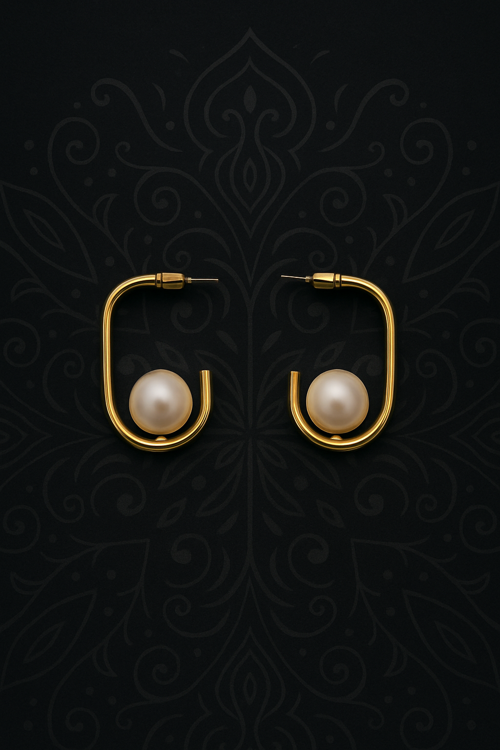 Elegant Pearl Hoop Delight