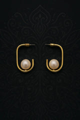 Elegant Pearl Hoop Delight - Kemyu