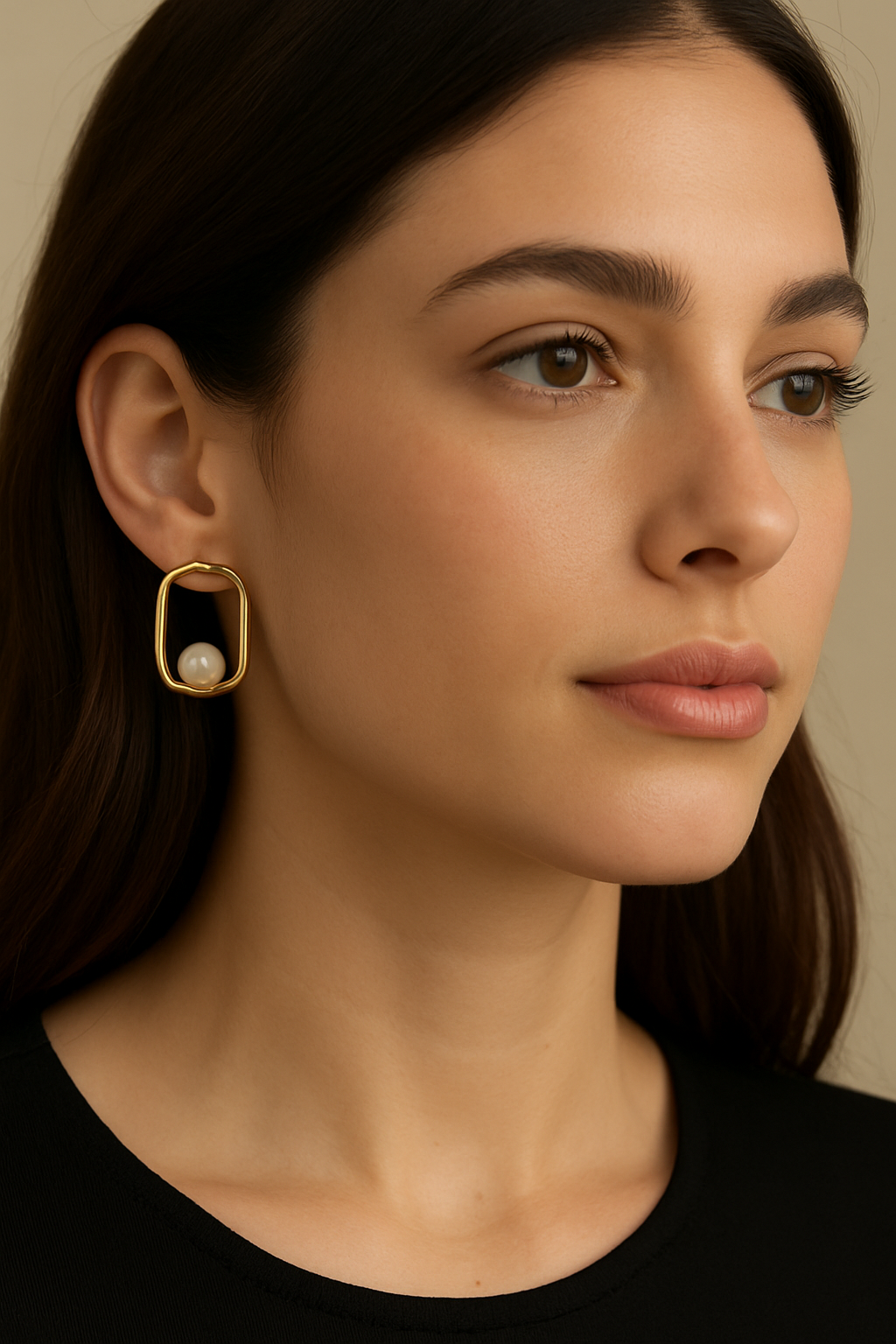 Elegant Pearl Hoop Delight