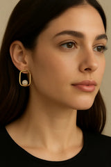 Elegant Pearl Hoop Delight - Kemyu