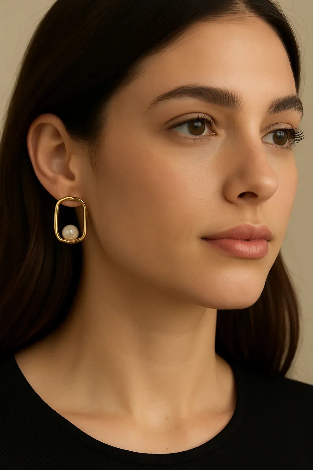 Elegant Pearl Hoop Delight - Kemyu