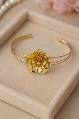 Glow & Grace: The Golden Petal Bangle - Kemyu