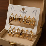Golden Glow Earring Set – 6 Radiant Styles in One Box! - Kemyu