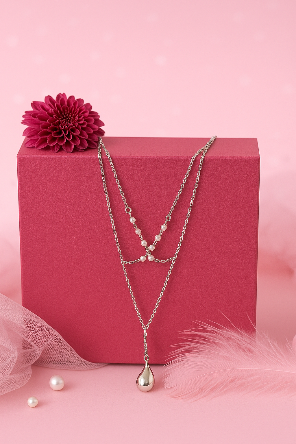 Elegance in Every Layer — The Silver Serenity Necklace