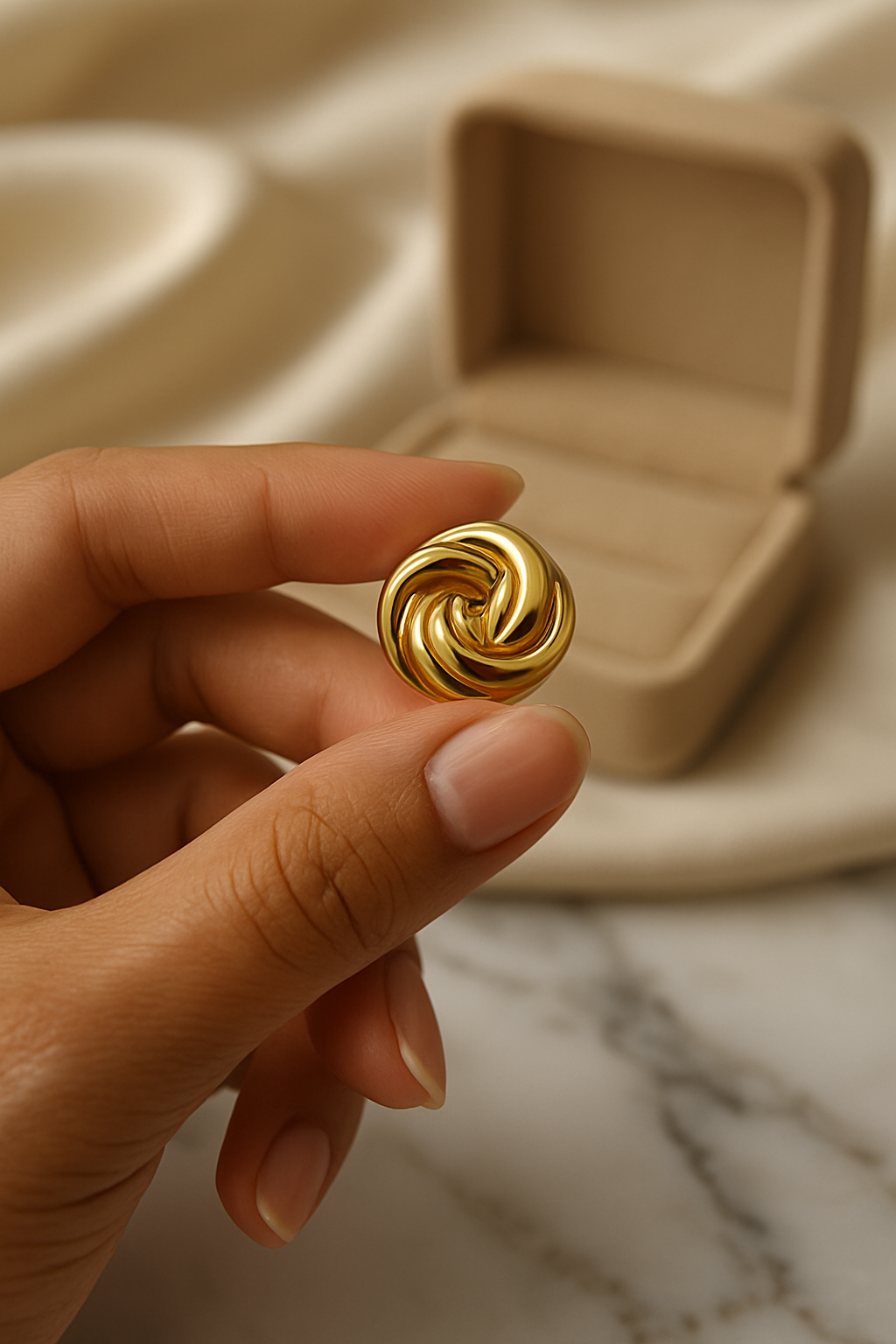 Golden Goddess Knot Ring