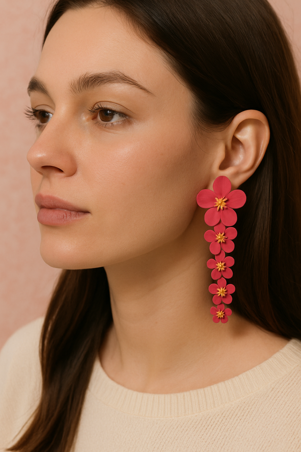 Blossom Royale – Statement Floral Earrings