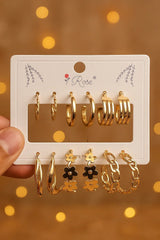 Golden Glow Earring Set – 6 Radiant Styles in One Box! - Kemyu